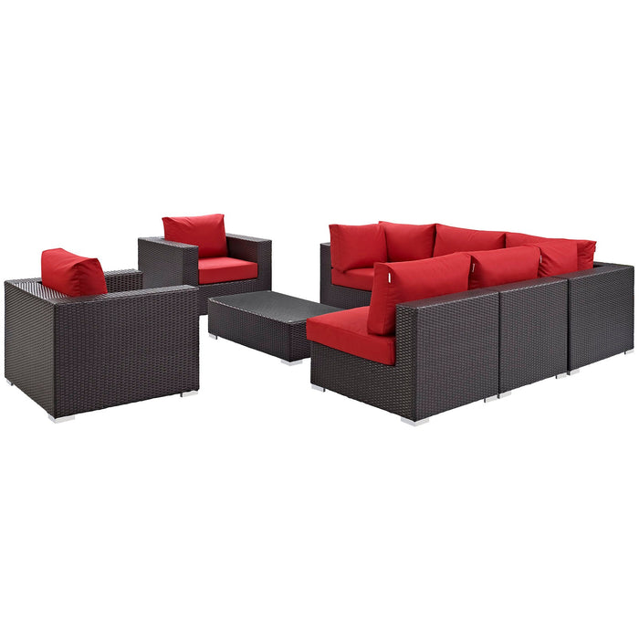 Convene 8 Piece Outdoor Patio Sectional Set