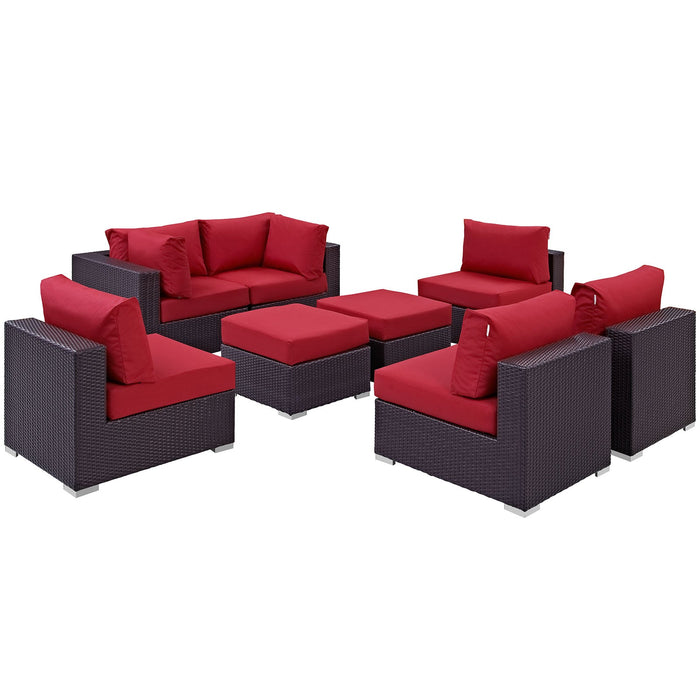 Convene 8 Piece Outdoor Patio Sectional Set