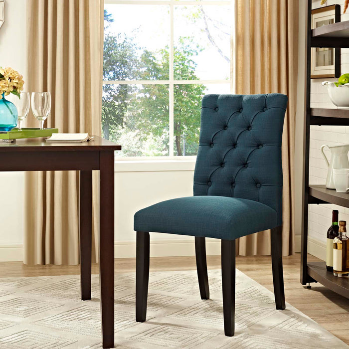 Duchess Button Tufted Fabric Dining Chair