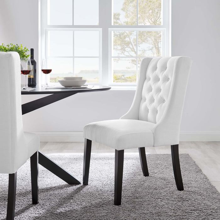 Baronet Button Tufted Fabric Dining Chair