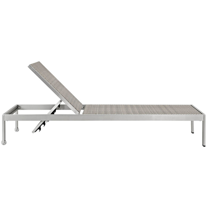 Shore Outdoor Patio Aluminum Rattan Chaise