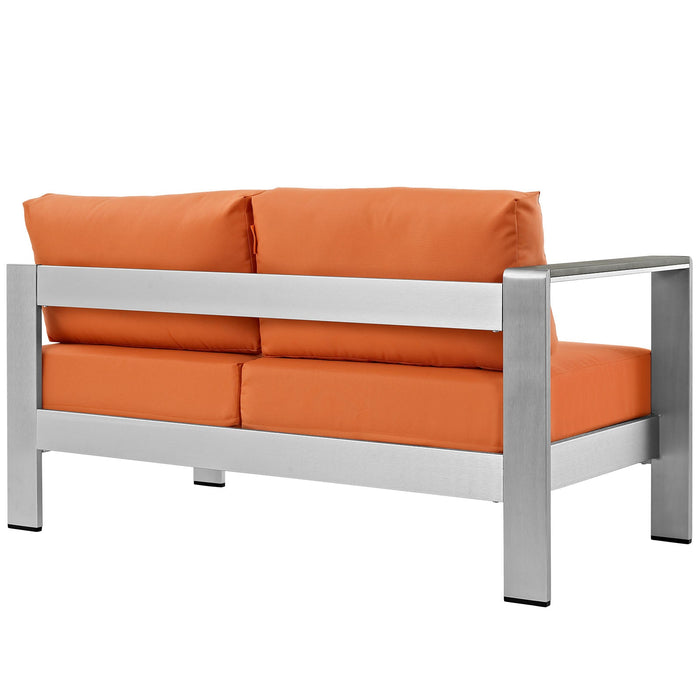 Shore Left-Arm Corner Sectional Outdoor Patio Aluminum Loveseat