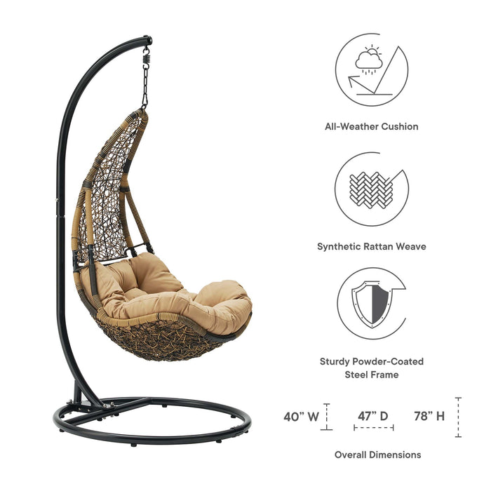 Abate Outdoor Patio Swing Chair With Stand