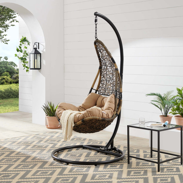 Abate Outdoor Patio Swing Chair With Stand