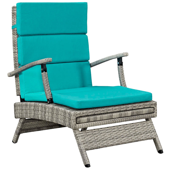 Envisage Chaise Outdoor Patio Wicker Rattan Lounge Chair