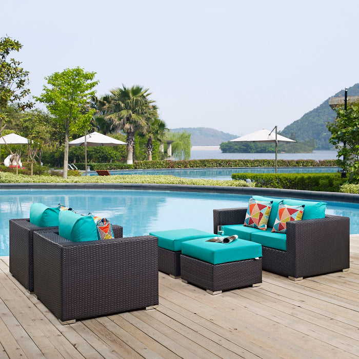 Convene 5 Piece Outdoor Patio Sofa Set