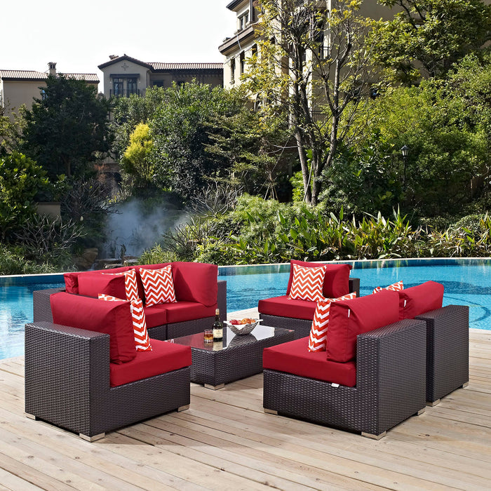 Convene 7 Piece Outdoor Patio Sectional Set