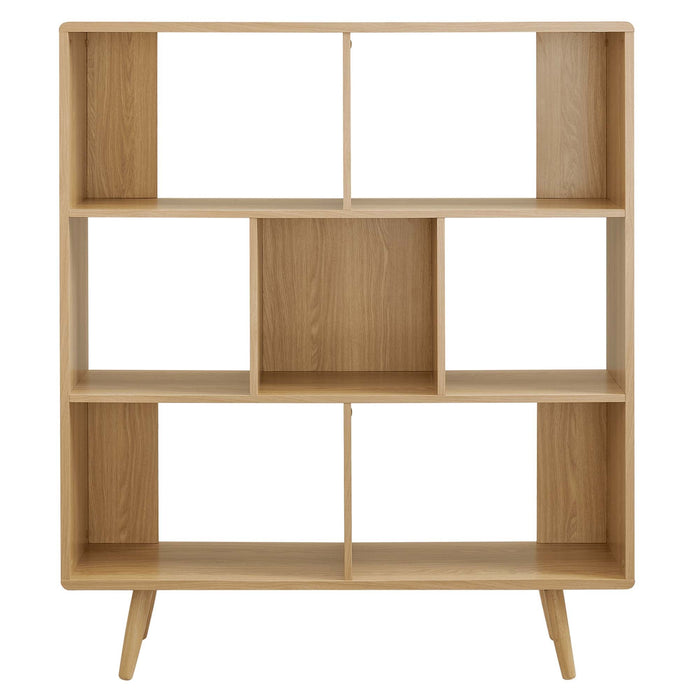 Transmit 7 Shelf Wood Grain Bookcase