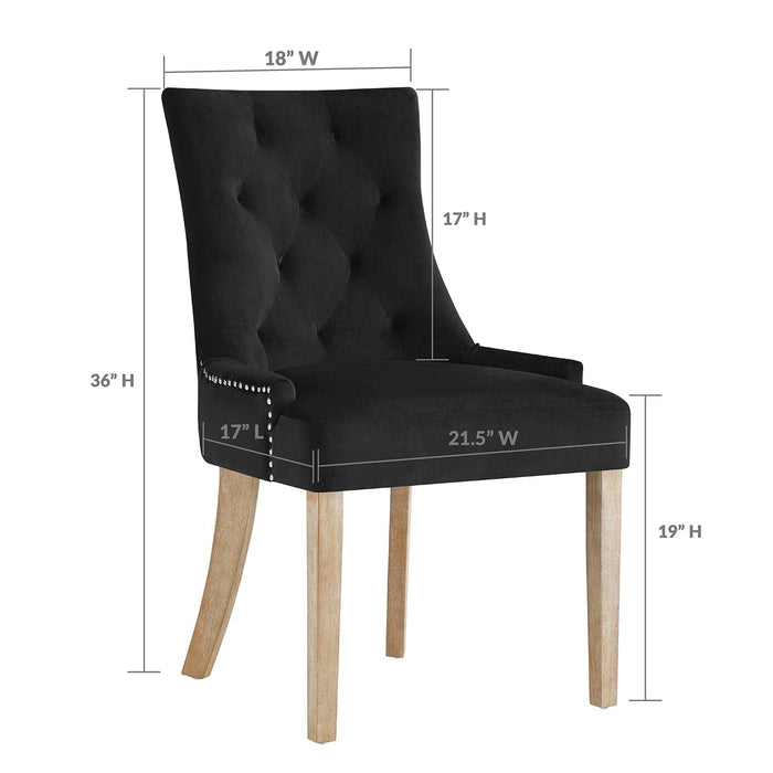 Pose Performance Velvet Dining Chair