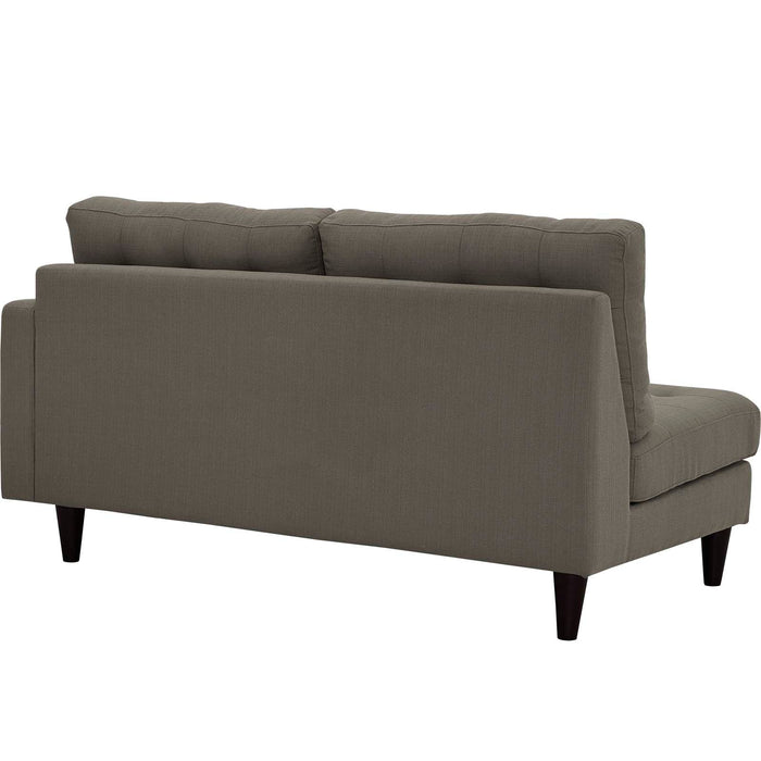 Empress Right-Facing Upholstered Fabric Loveseat