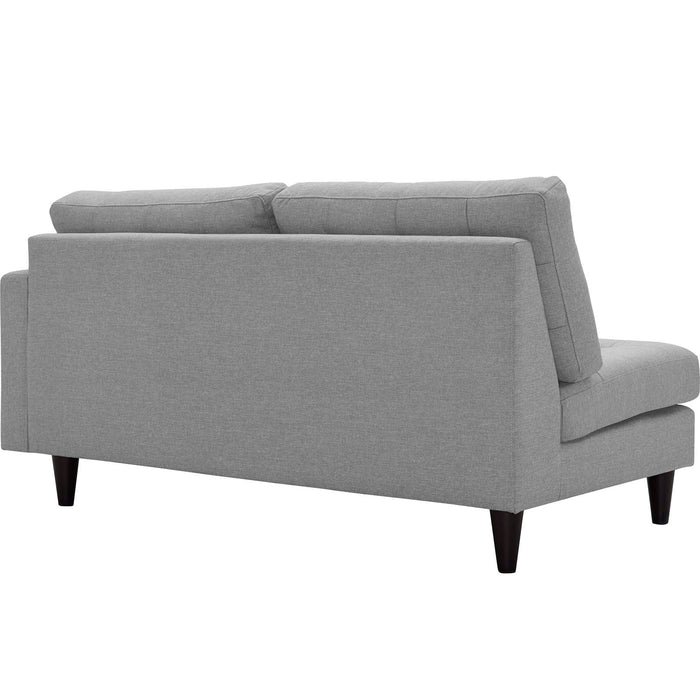 Empress Right-Facing Upholstered Fabric Loveseat