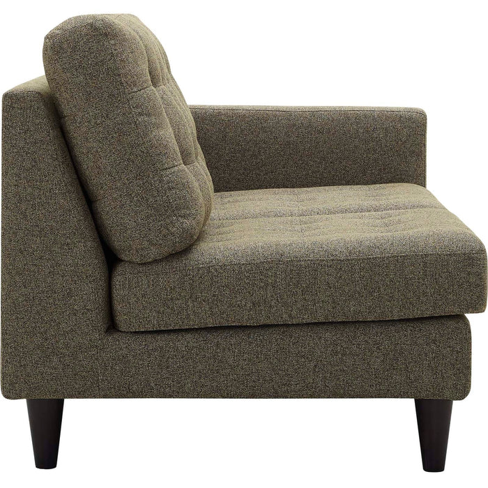 Empress Right-Facing Upholstered Fabric Loveseat