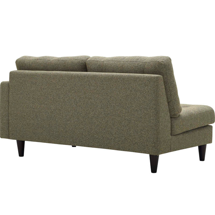 Empress Right-Facing Upholstered Fabric Loveseat