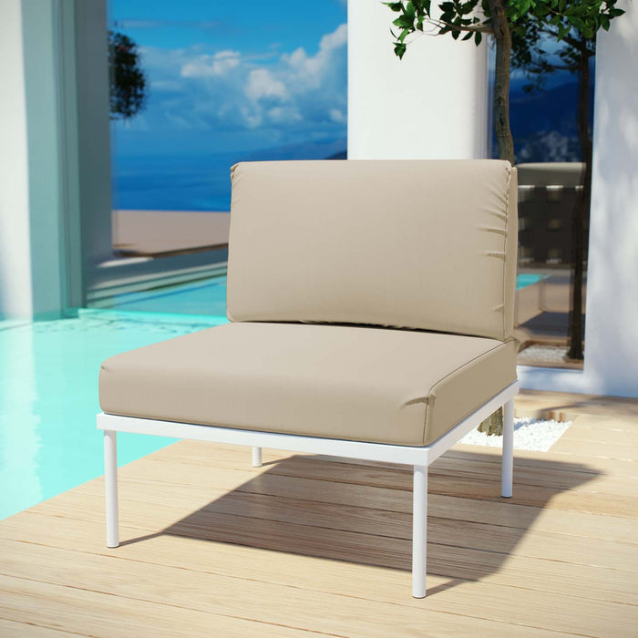 Harmony Armless Outdoor Patio Aluminum Chair