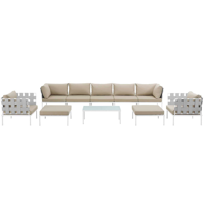 Harmony 10 Piece Outdoor Patio Aluminum Sectional Sofa Set