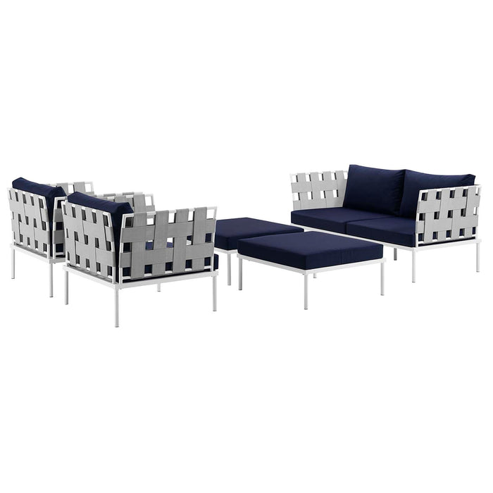 Harmony 5 Piece Outdoor Patio Aluminum Sectional Sofa Set