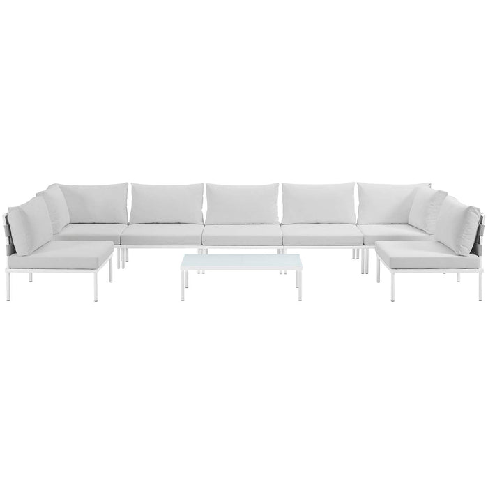 Harmony 8 Piece Outdoor Patio Aluminum Sectional Sofa Set