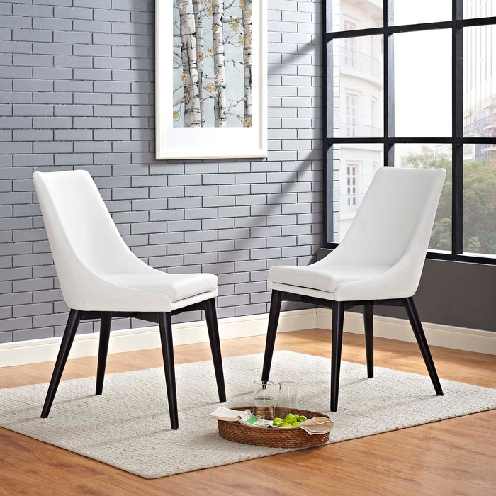 Viscount Dining Side Chair Vinyl Set of 2