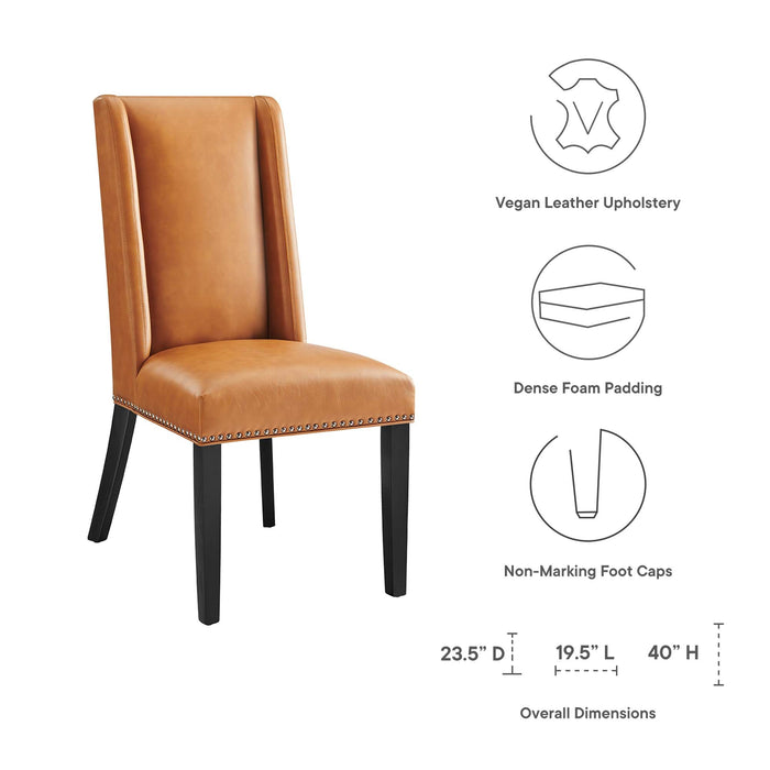 Baron Dining Chair Vinyl Set of 2