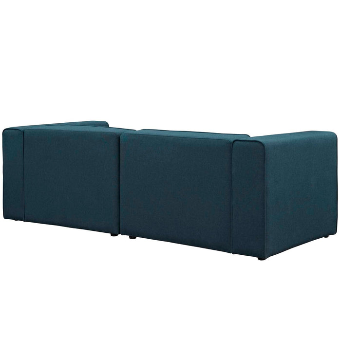 Mingle 2 Piece Upholstered Fabric Sectional Sofa Set