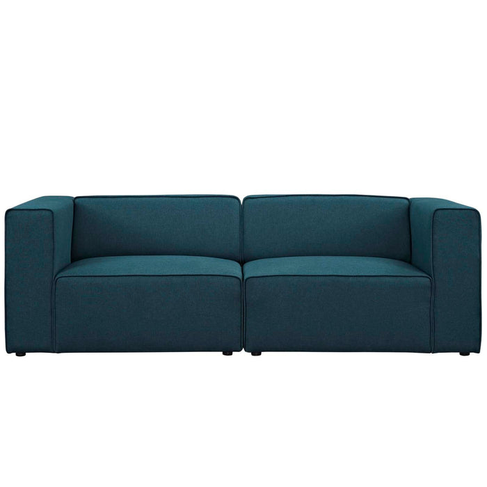 Mingle 2 Piece Upholstered Fabric Sectional Sofa Set