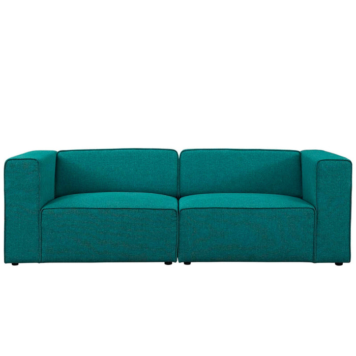 Mingle 2 Piece Upholstered Fabric Sectional Sofa Set