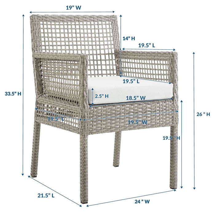 Aura Outdoor Patio Wicker Rattan Dining Armchair