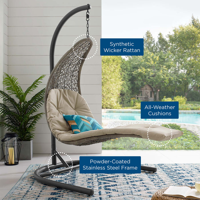 Landscape Hanging Chaise Lounge Outdoor Patio Swing Chair