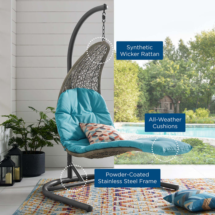 Landscape Hanging Chaise Lounge Outdoor Patio Swing Chair