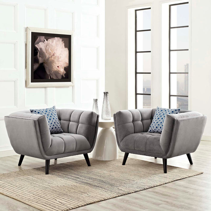 Bestow 2 Piece Performance Velvet Armchair Set