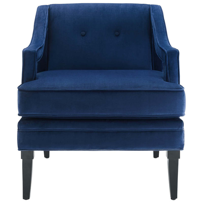 Concur Button Tufted Performance Velvet Armchair