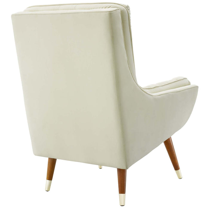 Suggest Button Tufted Performance Velvet Lounge Chair