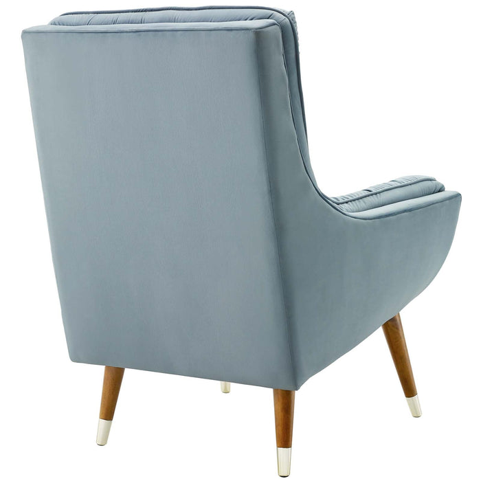 Suggest Button Tufted Performance Velvet Lounge Chair