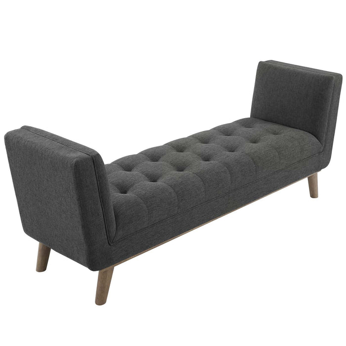 Haven Tufted Button Upholstered Fabric Accent Bench