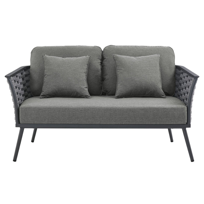 Stance Outdoor Patio Aluminum Loveseat