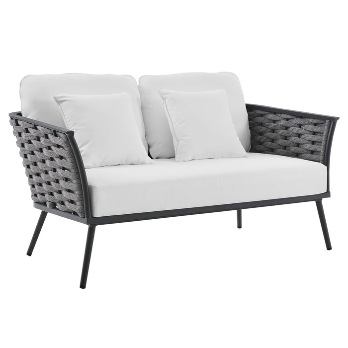 Stance 6 Piece Outdoor Patio Aluminum Sectional Sofa Set