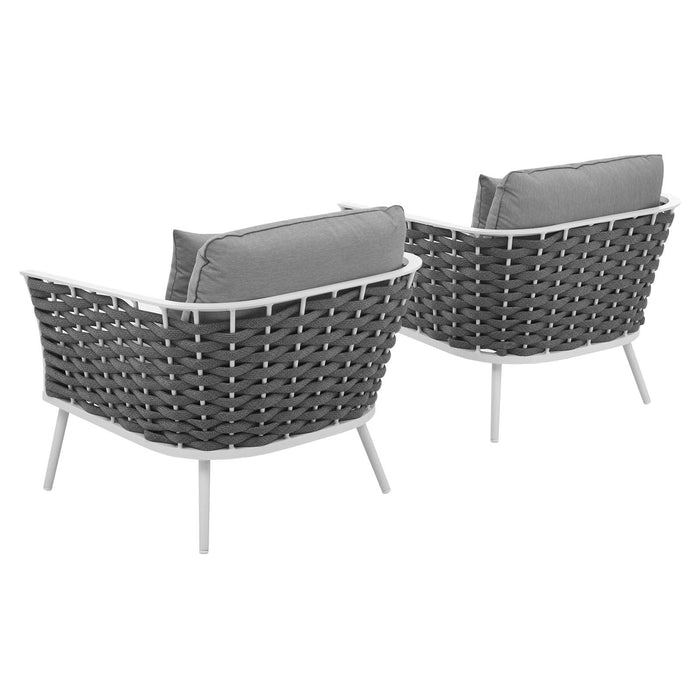 Stance Armchair Outdoor Patio Aluminum Set of 2