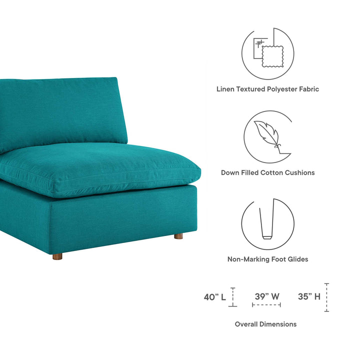 Commix Down Filled Overstuffed Armless Chair