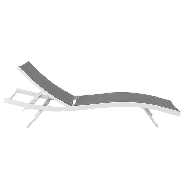 Glimpse Outdoor Patio Mesh Chaise Lounge Chair