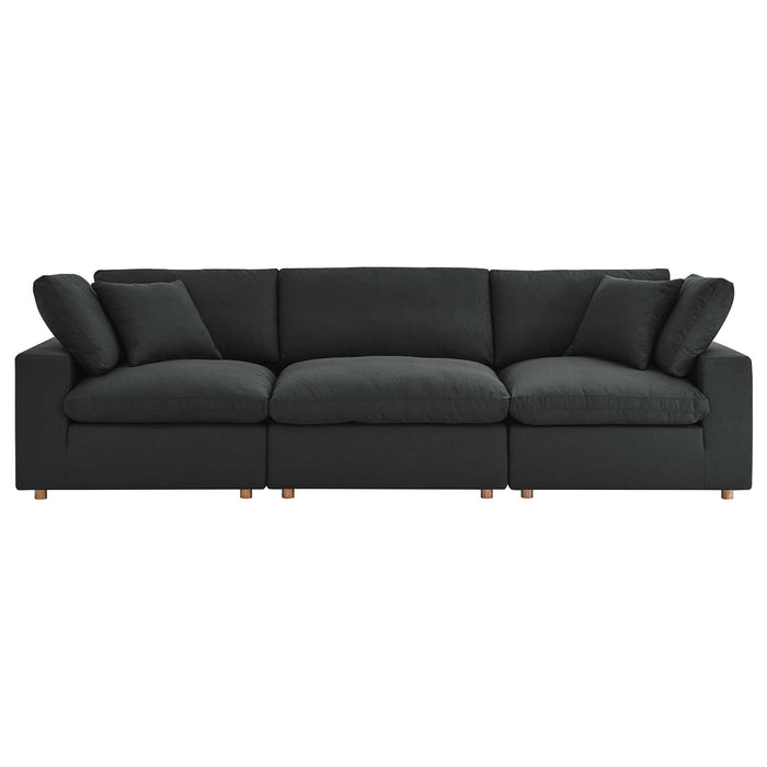 Commix Down Filled Overstuffed 3 Piece Sectional Sofa Set