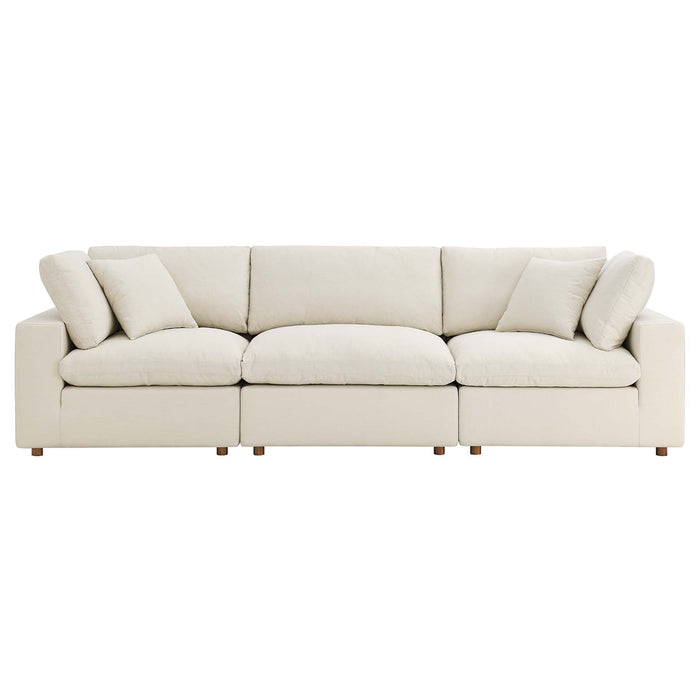 Commix Down Filled Overstuffed 3 Piece Sectional Sofa Set