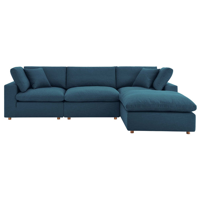 Commix Down Filled Overstuffed 4 Piece Sectional Sofa Set