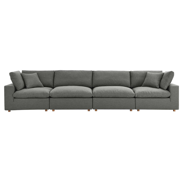 Commix Down Filled Overstuffed 4 Piece Sectional Sofa Set