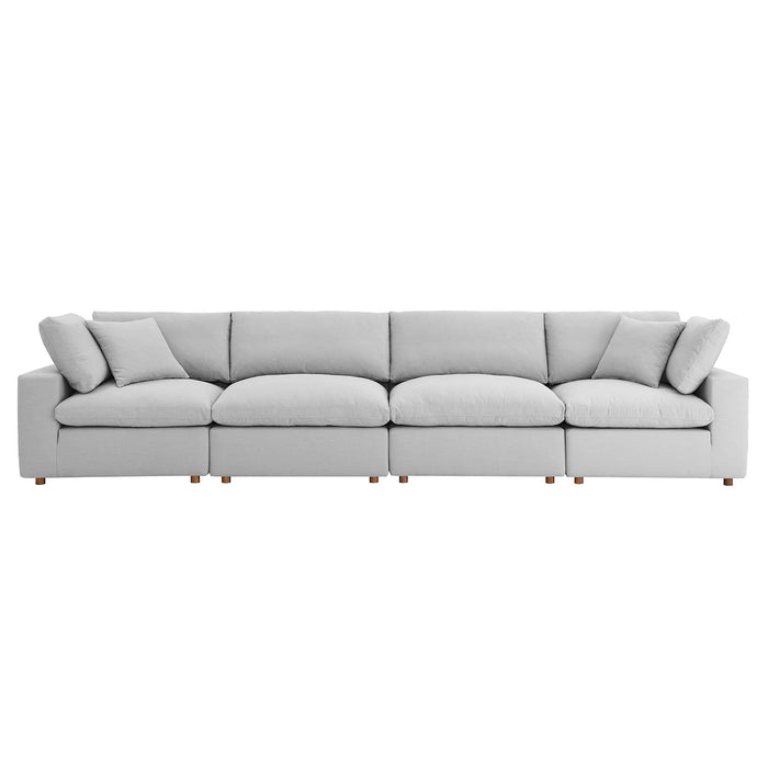 Commix Down Filled Overstuffed 4 Piece Sectional Sofa Set