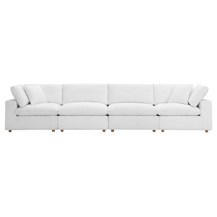 Commix Down Filled Overstuffed 4 Piece Sectional Sofa Set