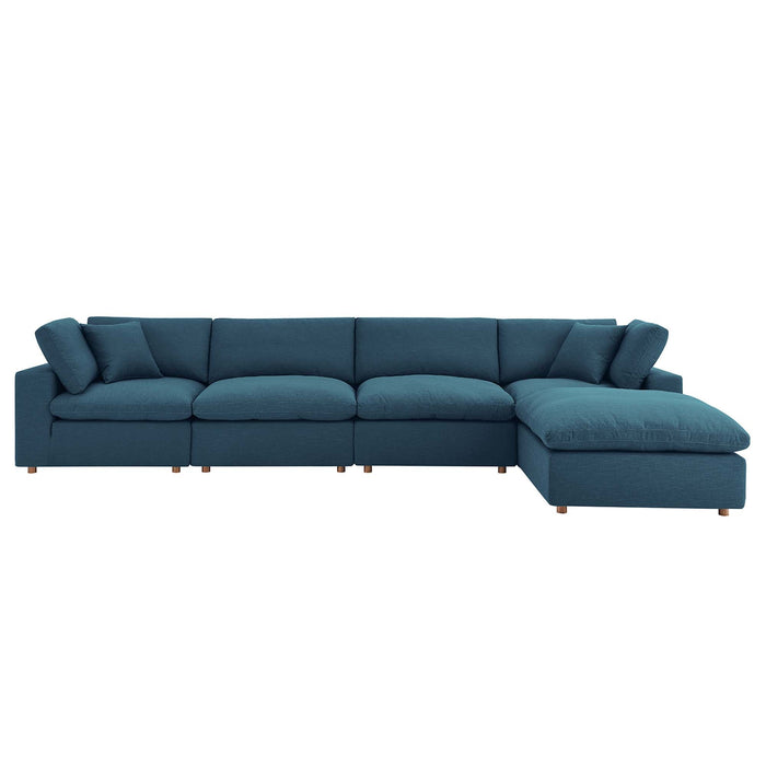 Commix Down Filled Overstuffed 5 Piece Sectional Sofa Set