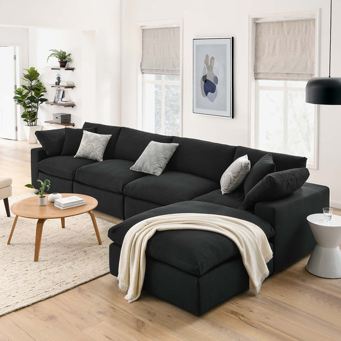 Commix Down Filled Overstuffed 5 Piece Sectional Sofa Set