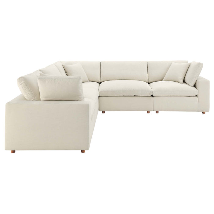 Commix Down Filled Overstuffed 5 Piece 5-Piece Sectional Sofa