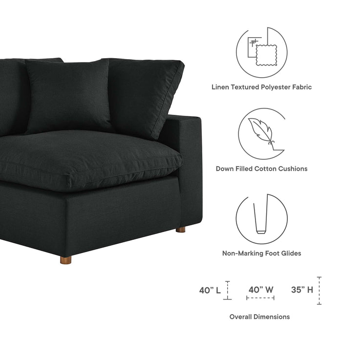 Commix Down Filled Overstuffed 5-Piece Armless Sectional Sofa