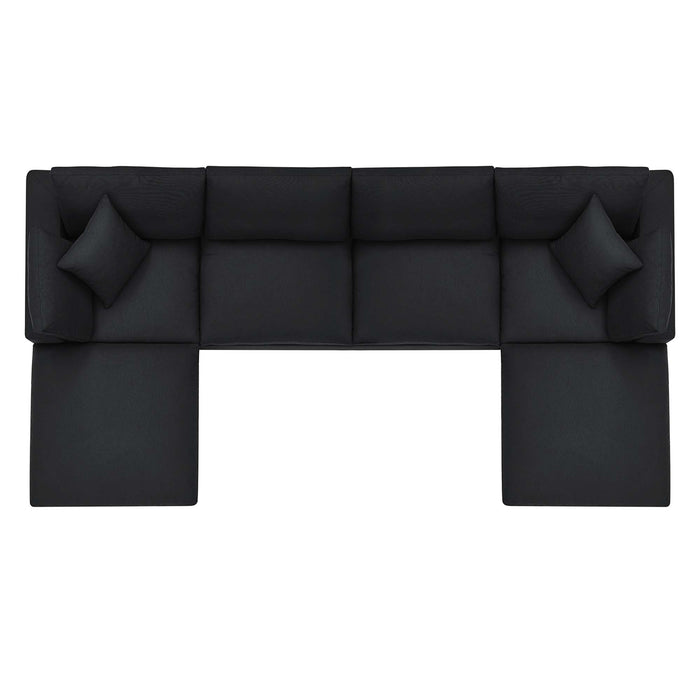 Commix Down Filled Overstuffed 6-Piece Sectional Sofa